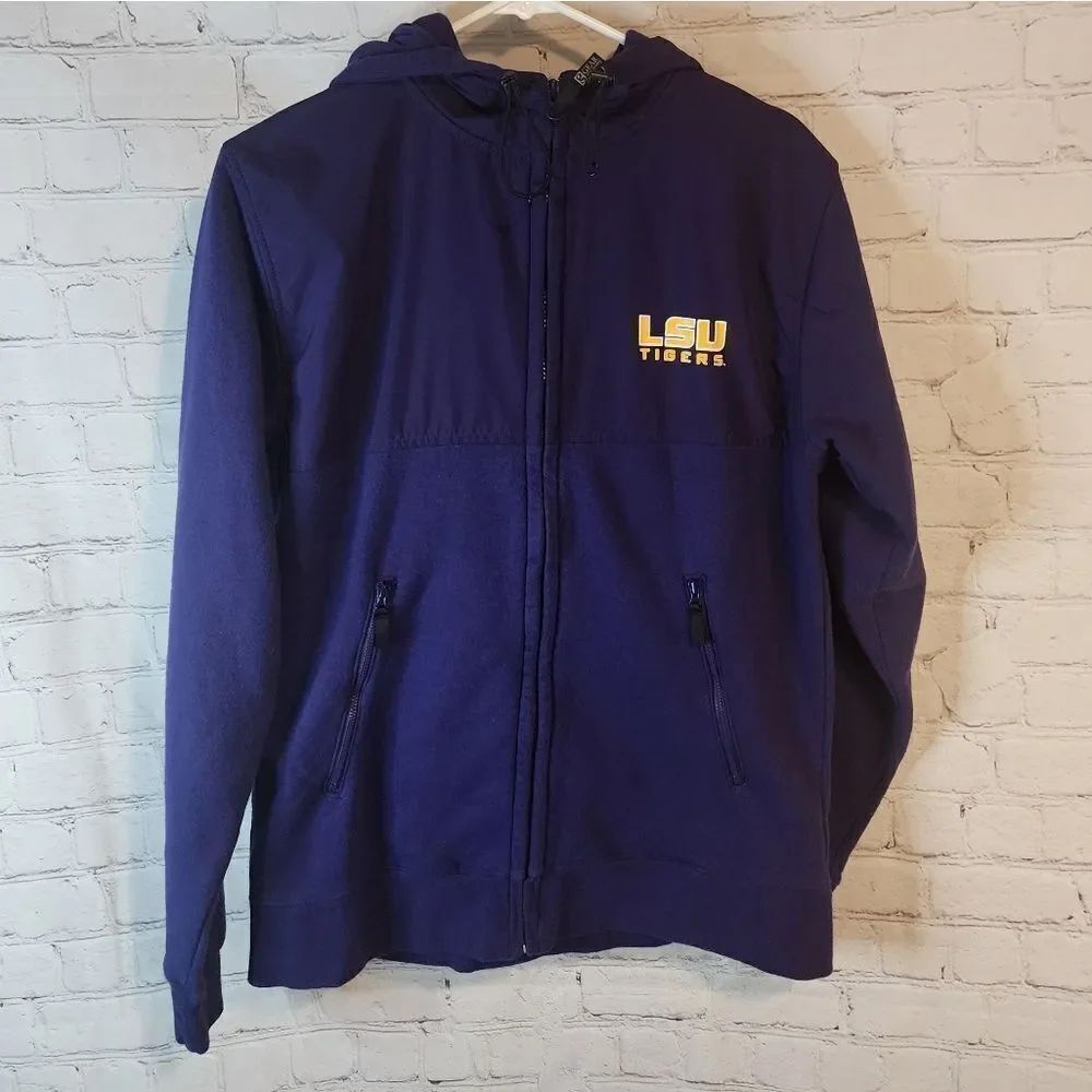 Men's Big Cotton Outerwear "LSU Tigers" full zip hoodie, size small